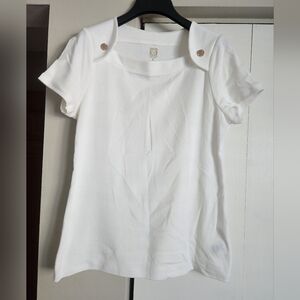Anne Klein Sport Size S White T Shirt